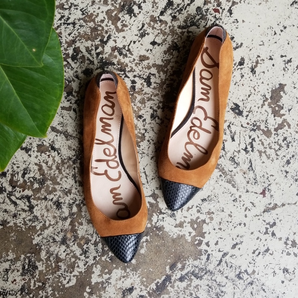Sam Edelman Trent Suede Two-Tone Flats sz 8